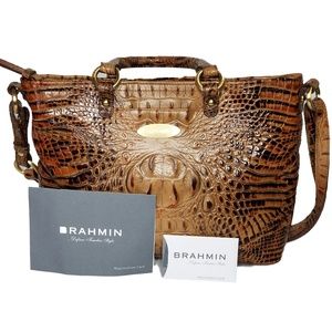 Genuine Croc Leather Brahmin Handbag